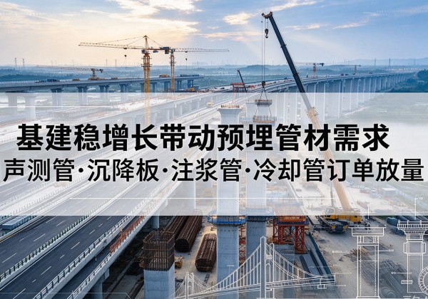 北林基建稳增长带动预埋监测管材需求，声测管、沉降板、注浆管订单持续放量